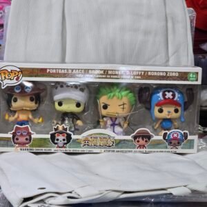 Kit 4 Bonecos Estilo Pop One Piece Luffy Anime 5 cm