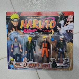 Kit 4 Bonecos Naruto Uzumaki Sasuke Kakashi Articulados
