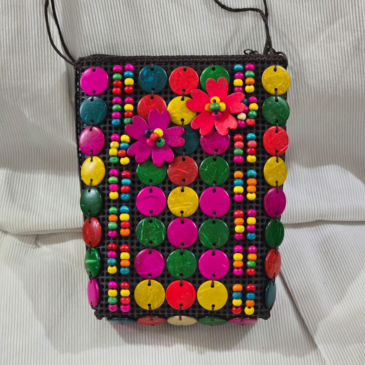 Bolsa artesanal Miçangas YZ-10 (outro cor)